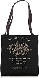 Jane Austen Sense and Sensibility Bookish Bookworm Novel Tote Bag