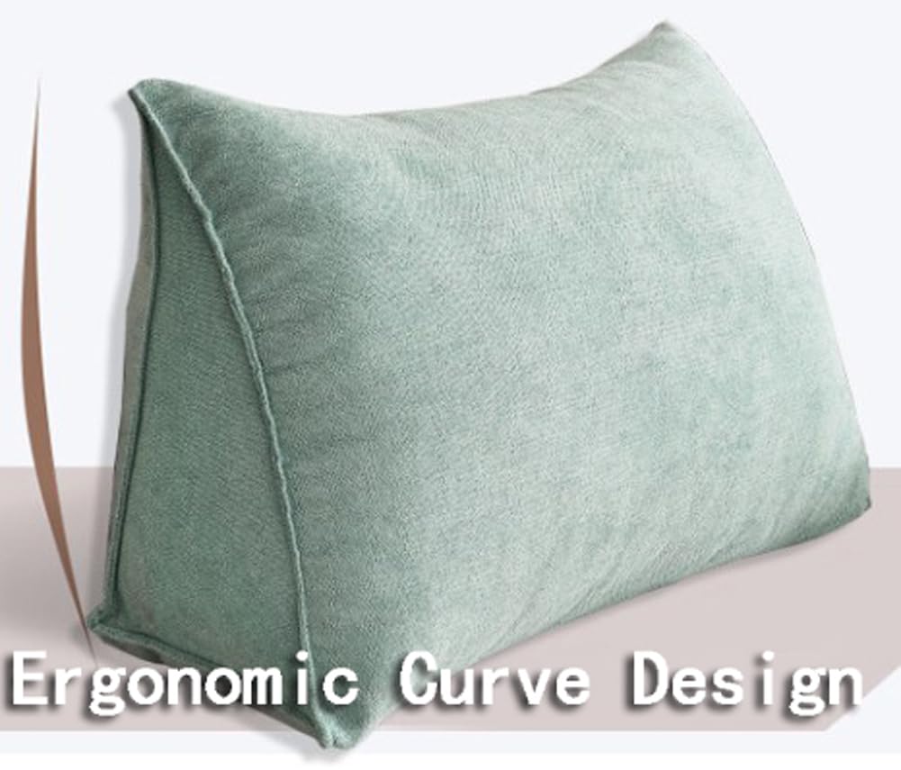 Almohada de lectura de posicionamiento para cabecero, sofá, silla, cama, cojín de apoyo para la espalda, almohada lumbar para silla de oficina, 60 x 35 x 20 cm (100 x 35 x 20 cm, gris oscuro)