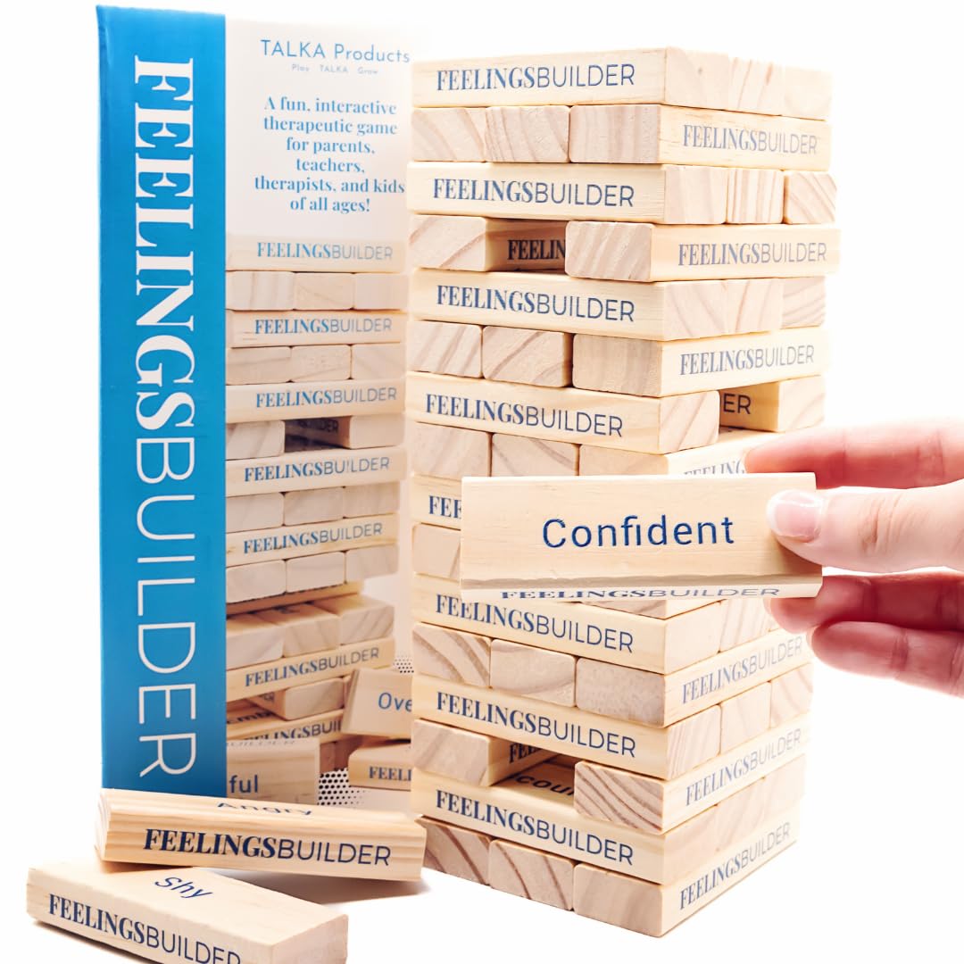Feelings Builder - Therapy Games for Kids & Teens, Therapist Office Must Haves, Anger Management Toys, CBT Game for Kids, Teens, and Adults, Therapy