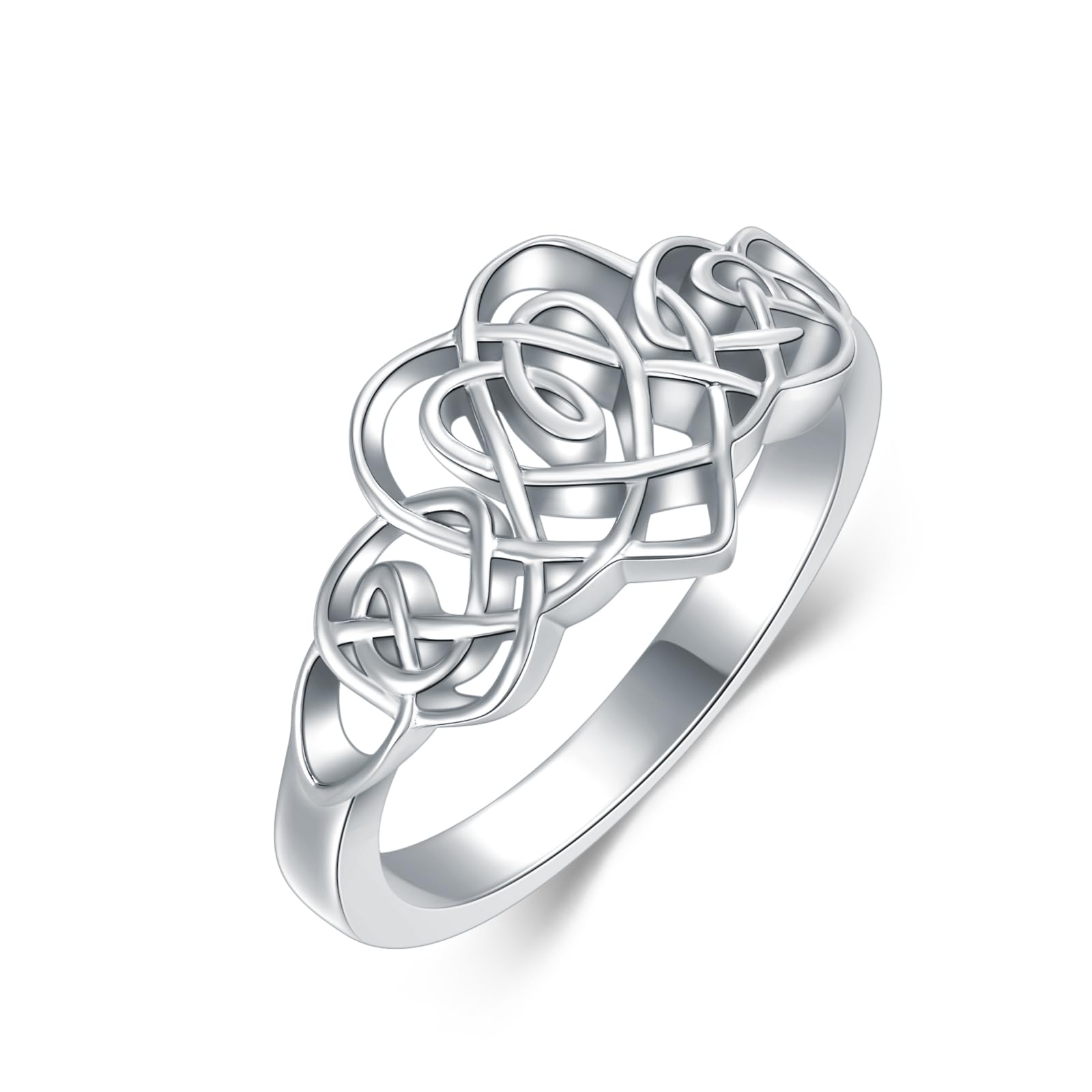HXWZB Anillos para hombre, anillos de plata de ley 925, estrella de David/cruz de Ankh, cruz, valknut vikingo, nudo celta de la Trinidad 9#, anillos para hombre