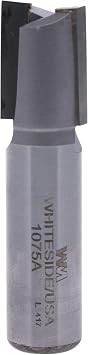 Whiteside 1075A Cabinet Dado Straight Router Bit 19/32 Inch Cutting Diameter, 1/2 Inch Shank, 3/4 Inch Cutting Length