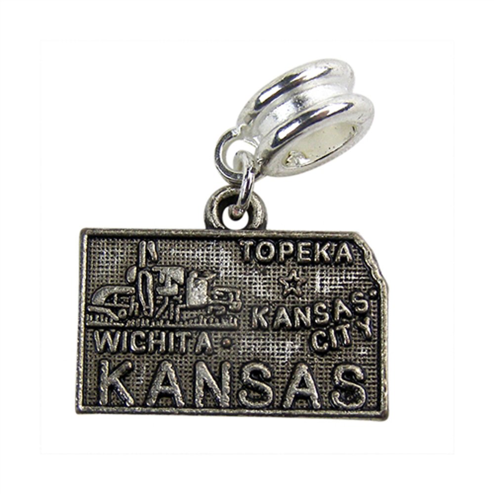 UniqueBeadsAndGifts Universal State of Kansas Charm