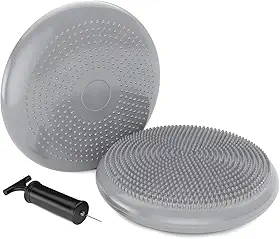 Disco de Equilíbrio Inflável com Bomba 33cm – Almofada Balance Cushion para Pilates, Fisioterapia e Treino Funcional – Fortalece Core, Postura e Coordenação