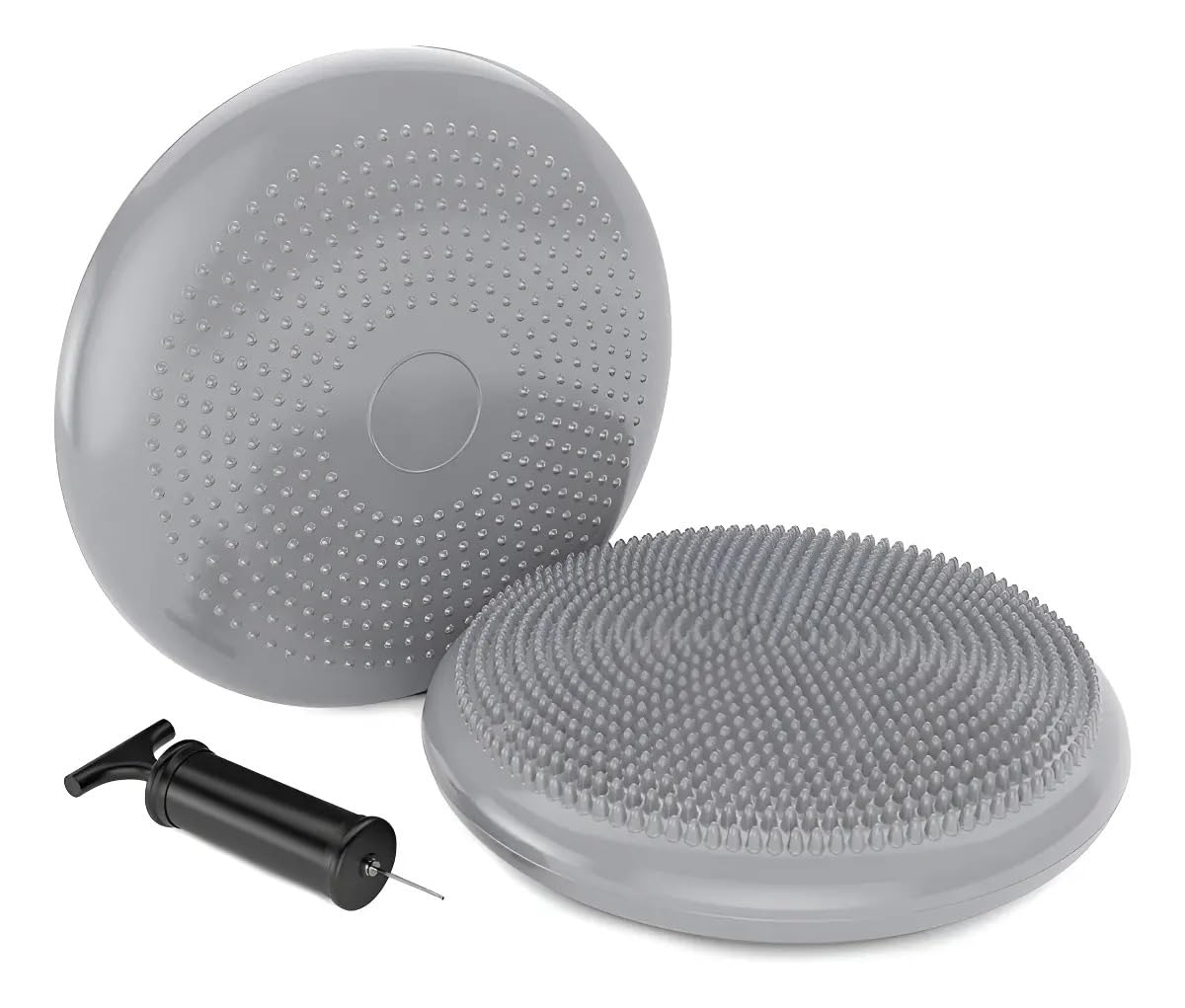 Disco de Equilíbrio Inflável com Bomba 33cm – Almofada Balance Cushion para Pilates,