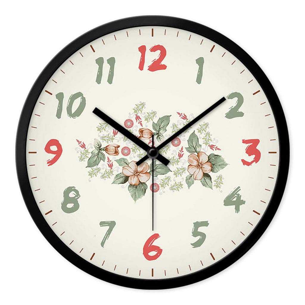 Horloge murale numérique silencieuse style rustique 30 cm