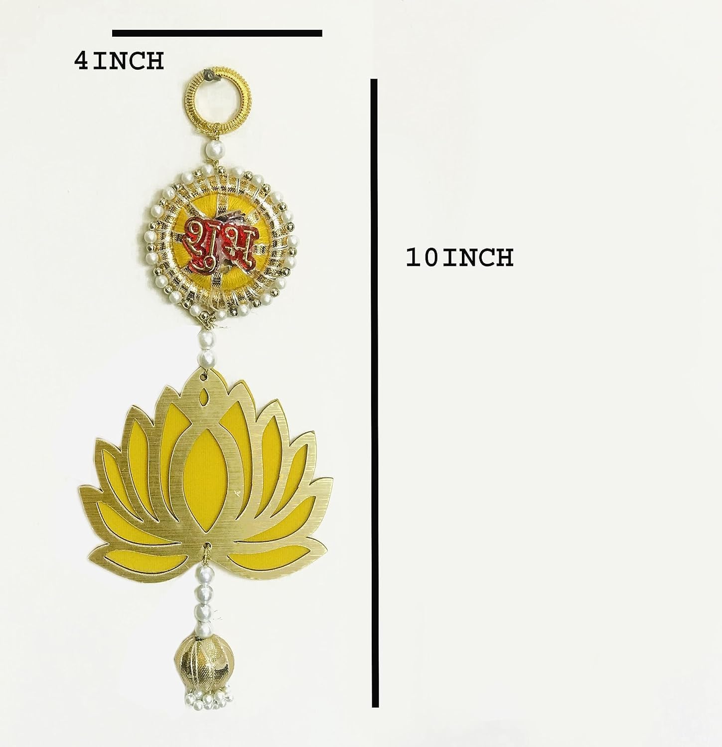 JVNX Handmade Decorative Toran for Door Entrance – Subh Labh Wall Hanging for Home & Festival Decor, Pack of 2 – Yellow