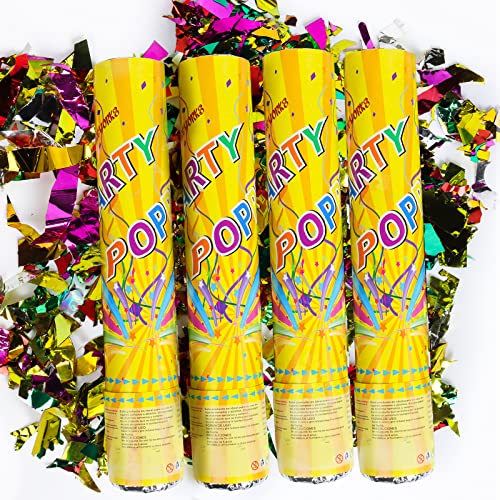 Ensemble de Canon à Confettis, Canon à Confettis d'anniversaire de 30 cm, Confettis de Fête, Ensemble de Pistolet à Confettis, éclateur de Confettis de Mariage, Accessoires de Bombe de Confettis