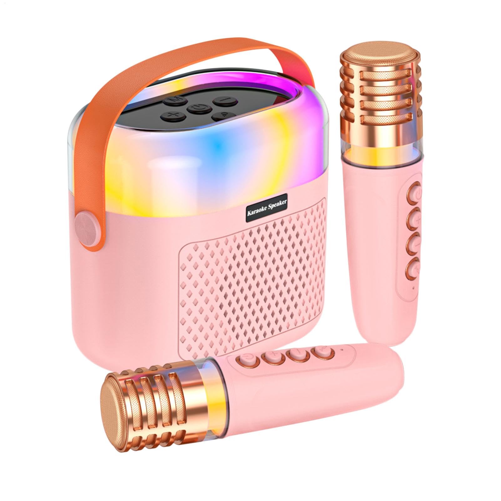 Przeno? maszyna do karaoke, karaoke dla dzieci - 1200mAh ?piewaj?ca maszyna do karaoke dla dzieci | 2 mikrofony bezprzewodowe, g?o?nik do karaoke, domowy system karaoke ?wi?teczne Halloween