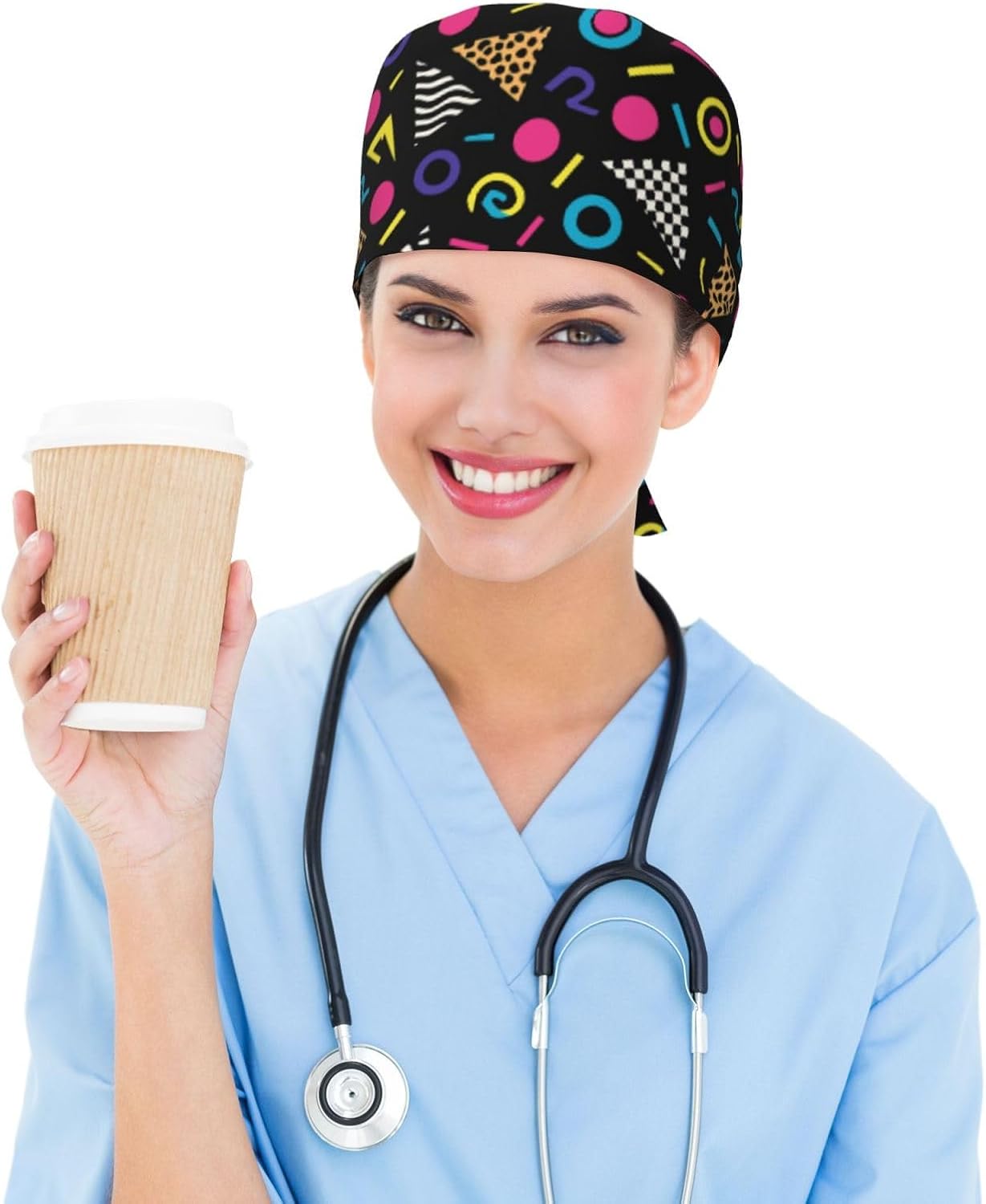 Working Cap with Sweatband for Women Men, Comfortable Adjustable Cleaning Scrub Working Hats Breathable Nurse Surgical Caps