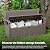 PatioZen 80 Gallon Outdoor Storage Bench Deck Box Waterproof Lockable,Outdoor Storage Furniture for Patio,Garden and Cushions(Gray)