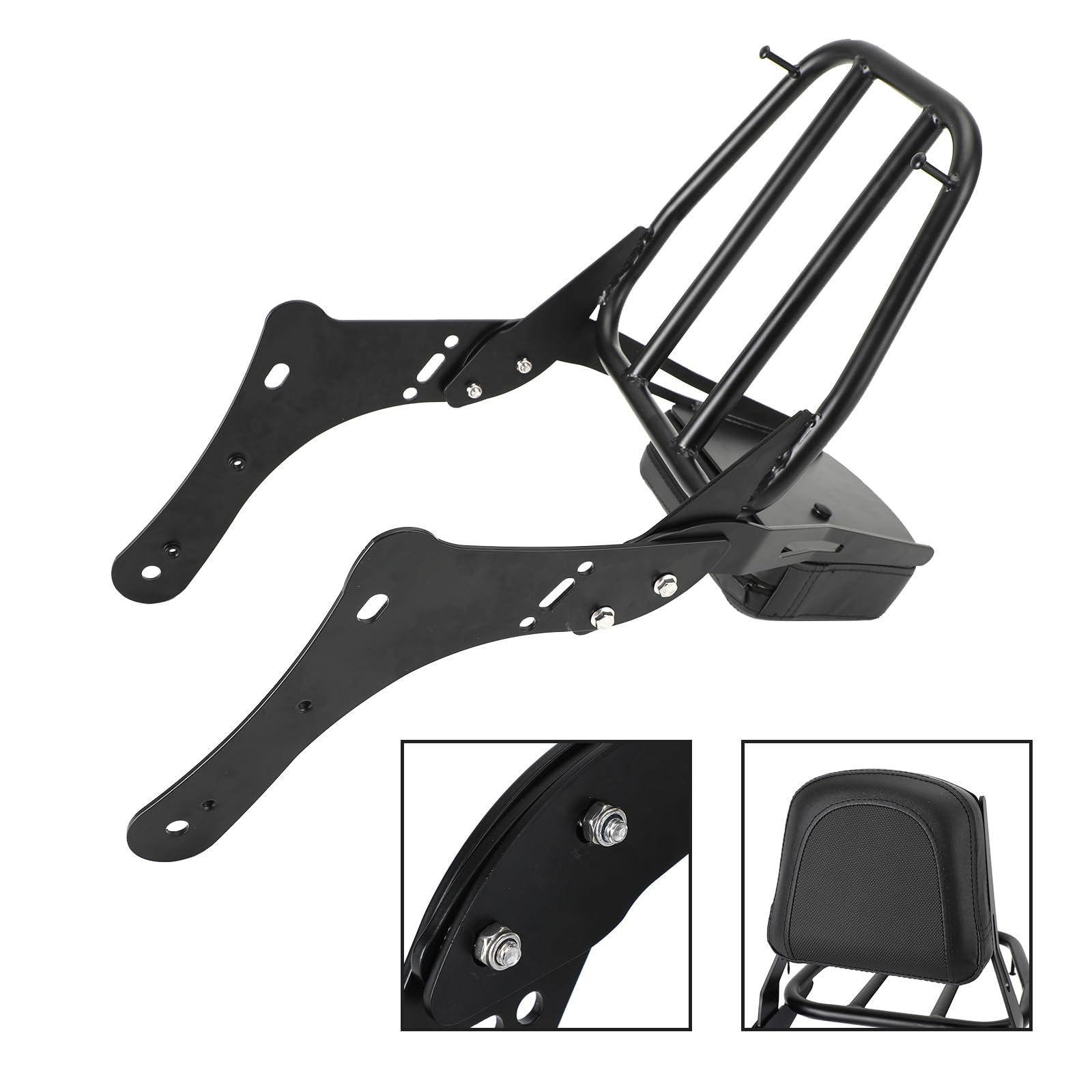 Sissy Bar Backrest with Luggage Rack Adatto per Kawasaki Vulcan S 650 VN650 2015-2017