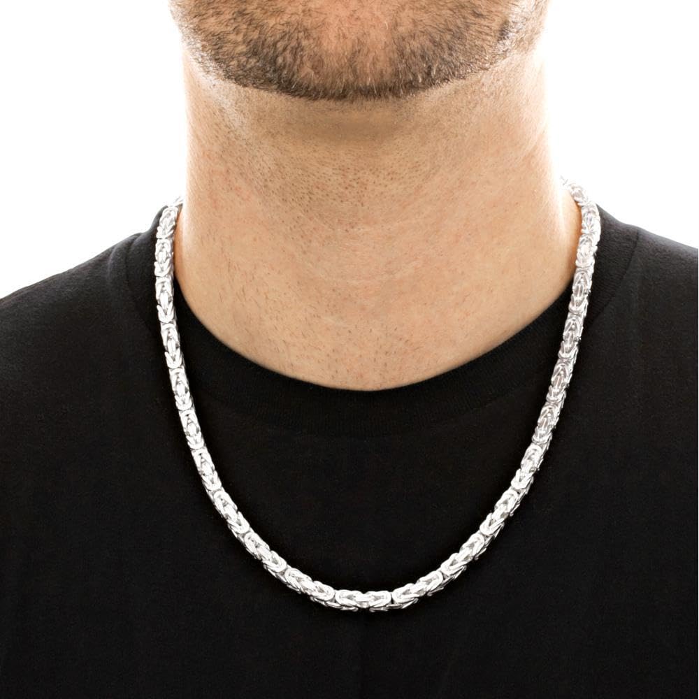 925 Silberkette: Königskette Silber 6mm - Länge