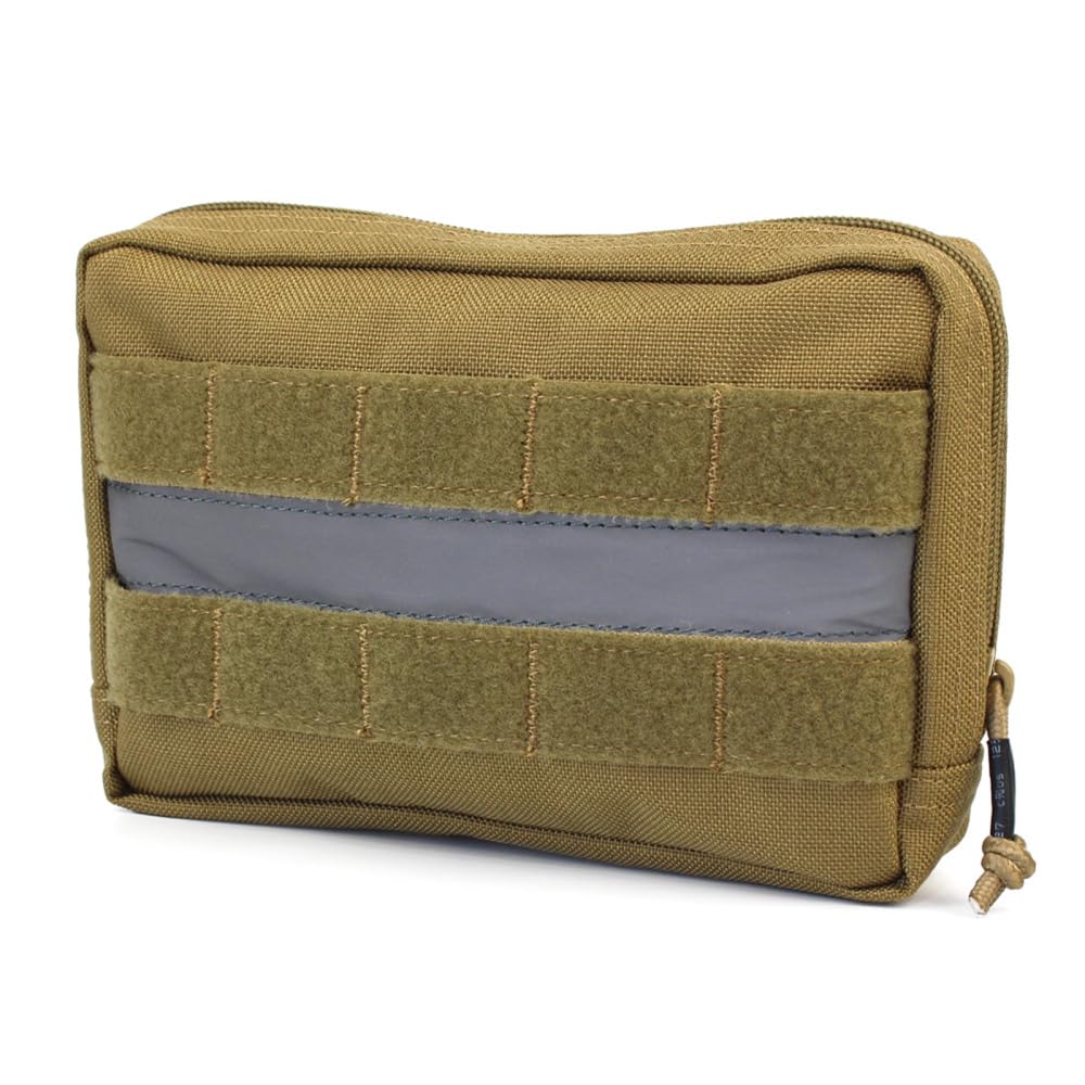DONGKER Dog Harness Molle Pouch,1000D Nylon Tactical Dogs Saddlebag with Reflective Strip Design for Carrying Dog Leash Treats Poop Bags Keys & More