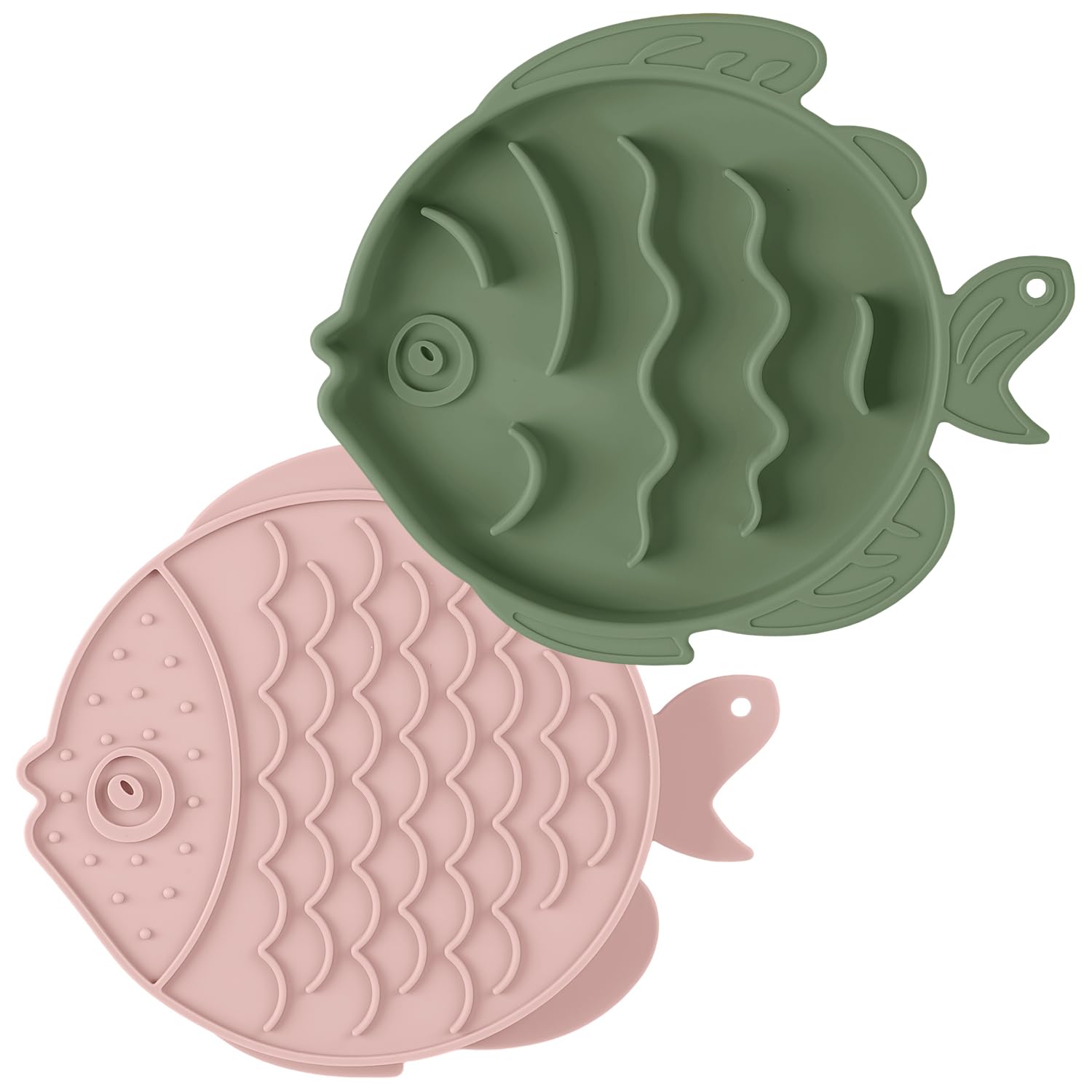 Coomazy 2-Pack Silicone Slow Feeder Cat Bowl - Anti-Choke, Non-Slip, Dishwasher-Safe, Ideal for Dry & Wet Food