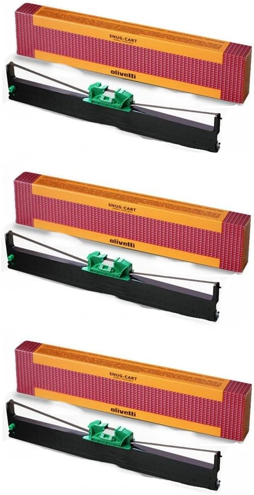 Olivetti PR2 DMP Ribbon Cartridge, Pr2e PR2 Black (Pack of 3)