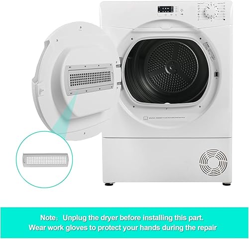 Miniatura 5 de Nuevo WE01X25914 Filtro de pantalla de pelusa para secadora compatible con GE, lavadora y secadora Hotpoint