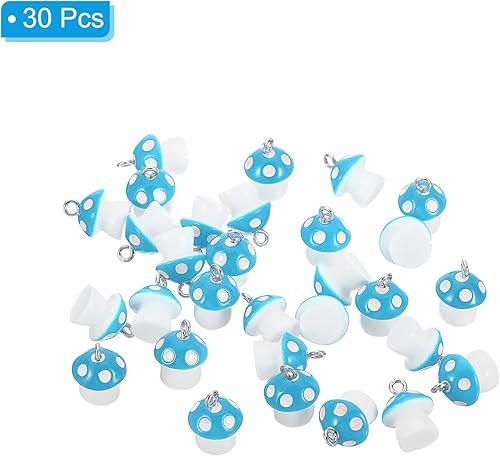 Miniatura 3 de PATIKIL Dije de hongo, 30 piezas de mini dije de hongo, resina a granel, hermoso diseñador lindo para hacer joyas, pulseras, aretes, collares,