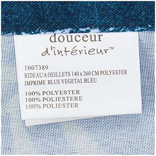 Douceur d'intérieur 1 tenda con occhielli, blu