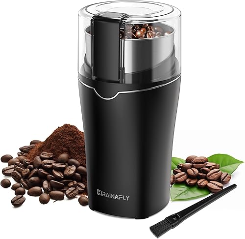 Miniatura 1 de Molinillo eléctrico de especias, molinillo de granos de café de 300 W para cocina, cámara extraíble de acero inoxidable, hasta 12 tazas, fácil para