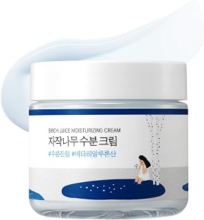 Round Lab Birch Juice Moisturizing Cream 2.7oz: 48Hr Hydration for Acne-Prone Skin, Birch Sap & Hyaluronic Acid, Reduces Oil & Blackheads, Korean Skincare
