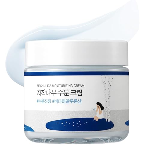 ROUND LAB Crema hidratante de jugo de abedul de 2.7 onzas líquidas, humectante facial hidratante profundo de 48 horas con savia de abedul y ácido