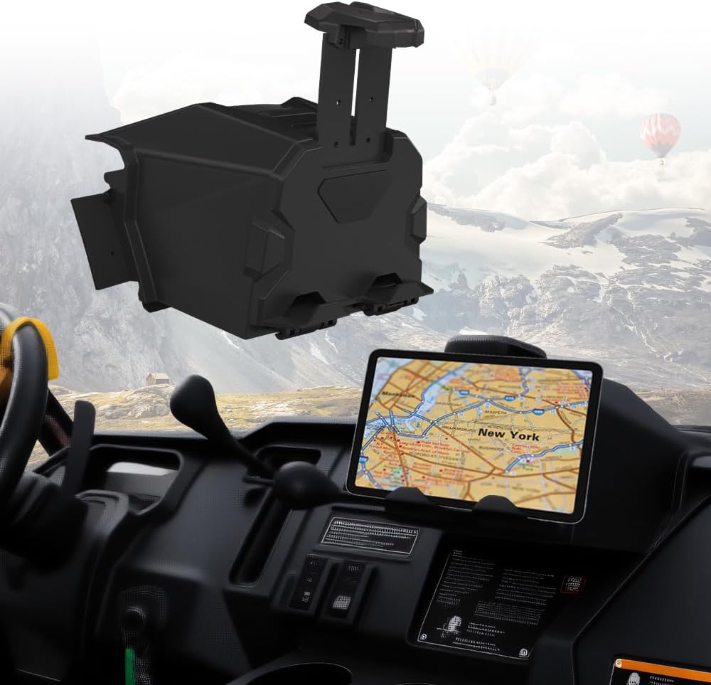 Tablet Phone Device Holder for Honda Pioneer 1000 3P 5P 6P 2022-2025,Electronic Device Holder GPS Tablet Phone Mount with Storage Box for Honda Pioneer 1000 1000-5 1000-6 2022-2025 Accessorie