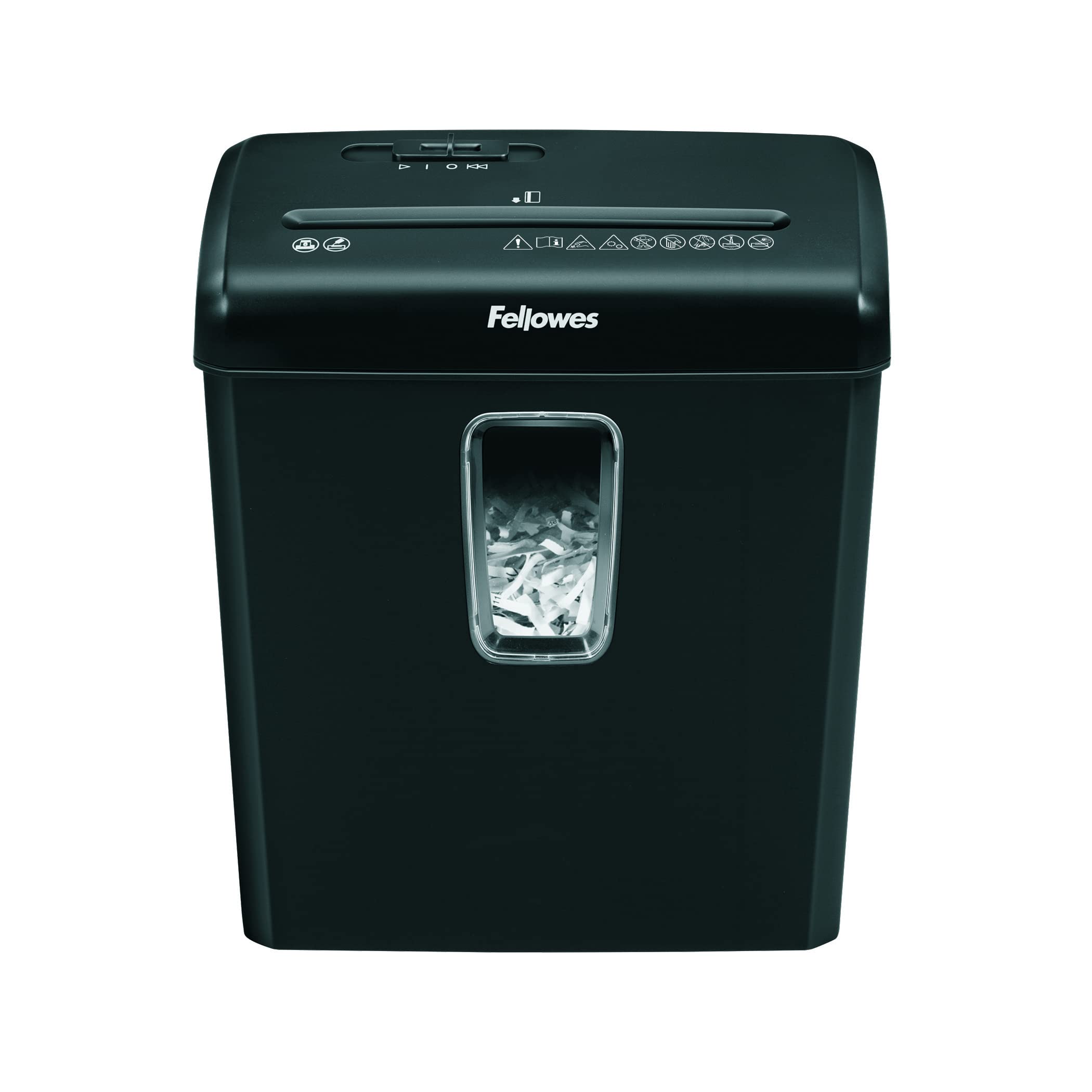 Fellowes Shredder Powershred FS-6C - Trituradora de Papel de Corte Cruzado de 6 Hojas para Uso doméstico - Trituradora de Documentos Personal y de Oficina - Cubo de 15 litros - Nivel de Seguridad P-4