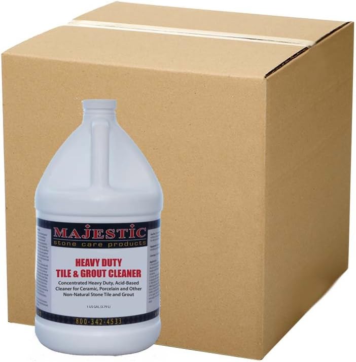 Majestic Stone Care Products Heavy Duty Tile & Grout Cleaner - Acid Based (Case/12 Qts.)