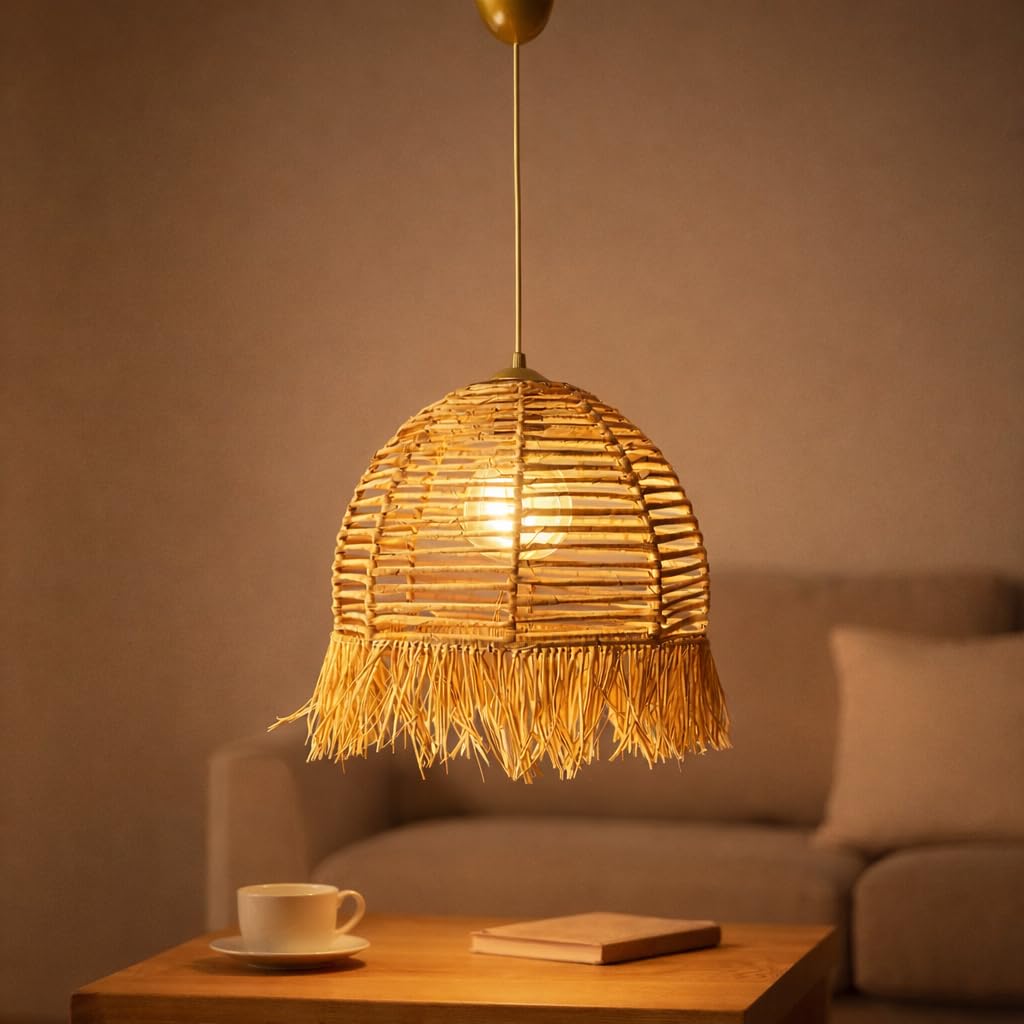Regner Handmade Sarkıt Avize | Natural Eskitme Tasarım | 51-60 cm | E27 Duy | A Enerji Sınıfı | El Yapımı – Metal Gövde