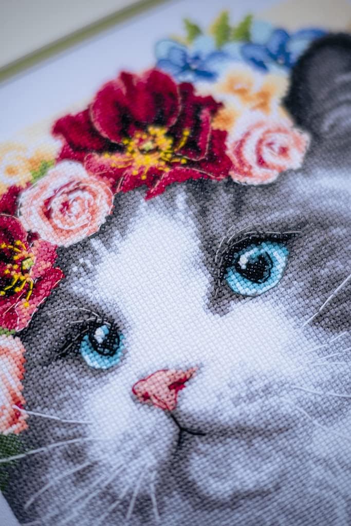 Lanarte Cross Stitch, Flower Crown Ragdoll I (14 Count), By the yard - Image 3