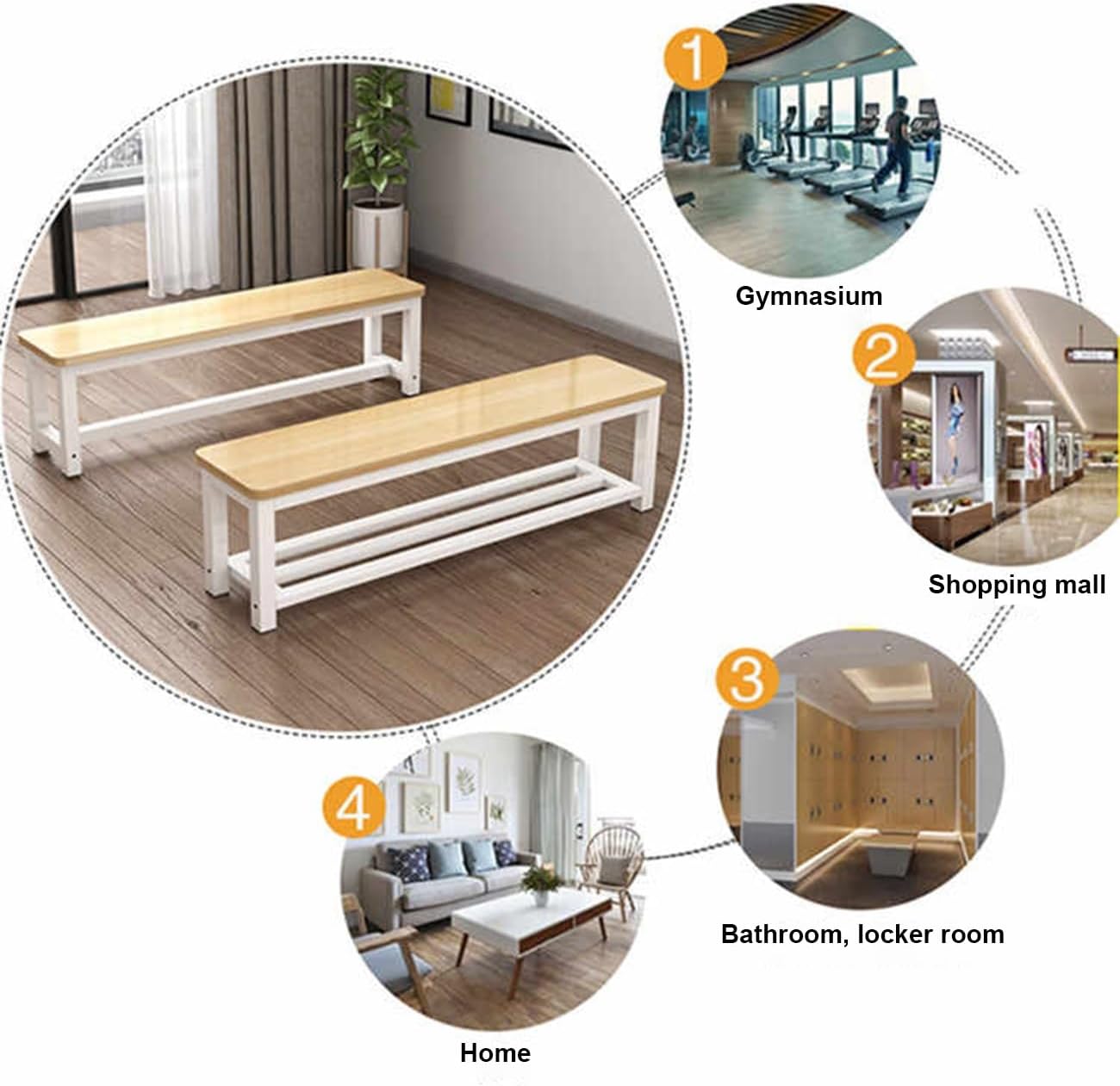 Farmhouse Indoor Kitchen Table Benches, narrow bench for entryway slim, Outdoor Wooden Bench, for Kitchen Dining Room Living Room Bedroom Entrance Mudroom, Black(Wood,100*35cm/39.4*13.8in)