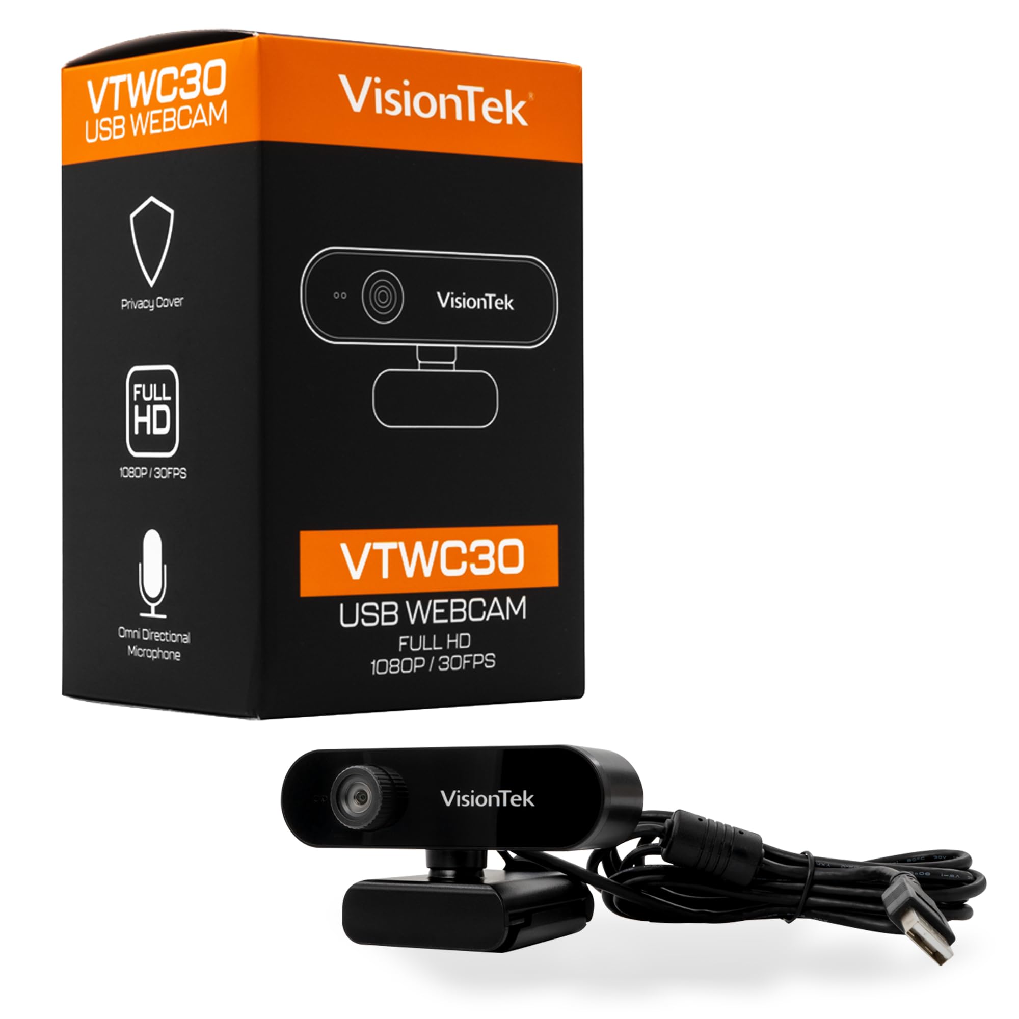 Amazon.com: VisionTek VTWC30 Premium Full HD (1080P 30FPS) Webcam