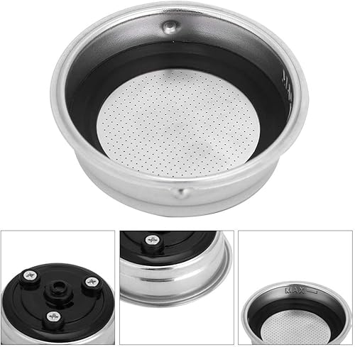 Miniatura 3 de Colador de cesta de café, cesta de filtro de acero inoxidable, cesta portafiltro de repuesto para máquinas de oficina en casa, portafiltro (porción