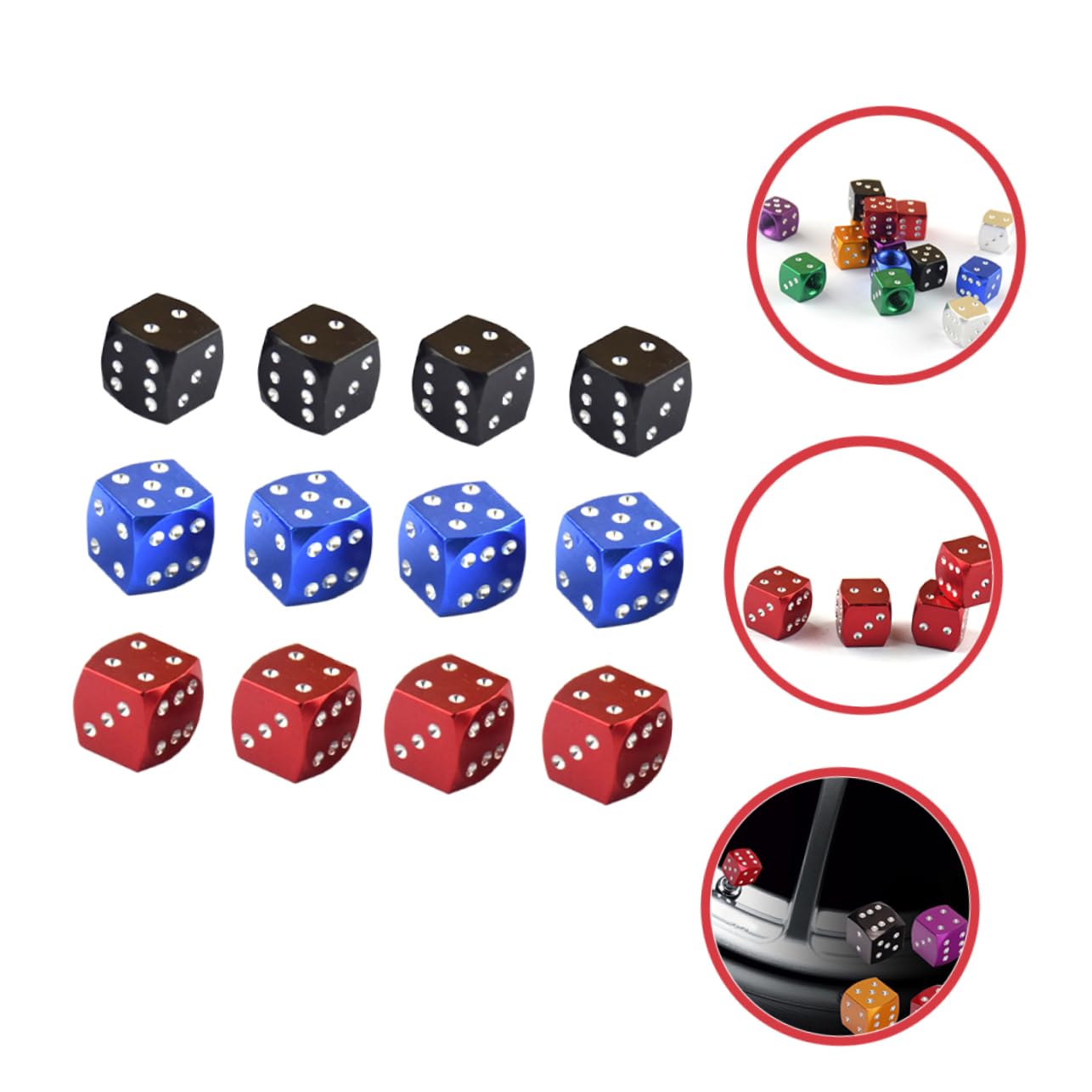 ULTECHNOVO 60piezas Tapones De Válvula De Neumático De Aleación De De Negros Rojos Azules para Válvulas De Rueda De Automóvil Resistente Corrosión y Instalación