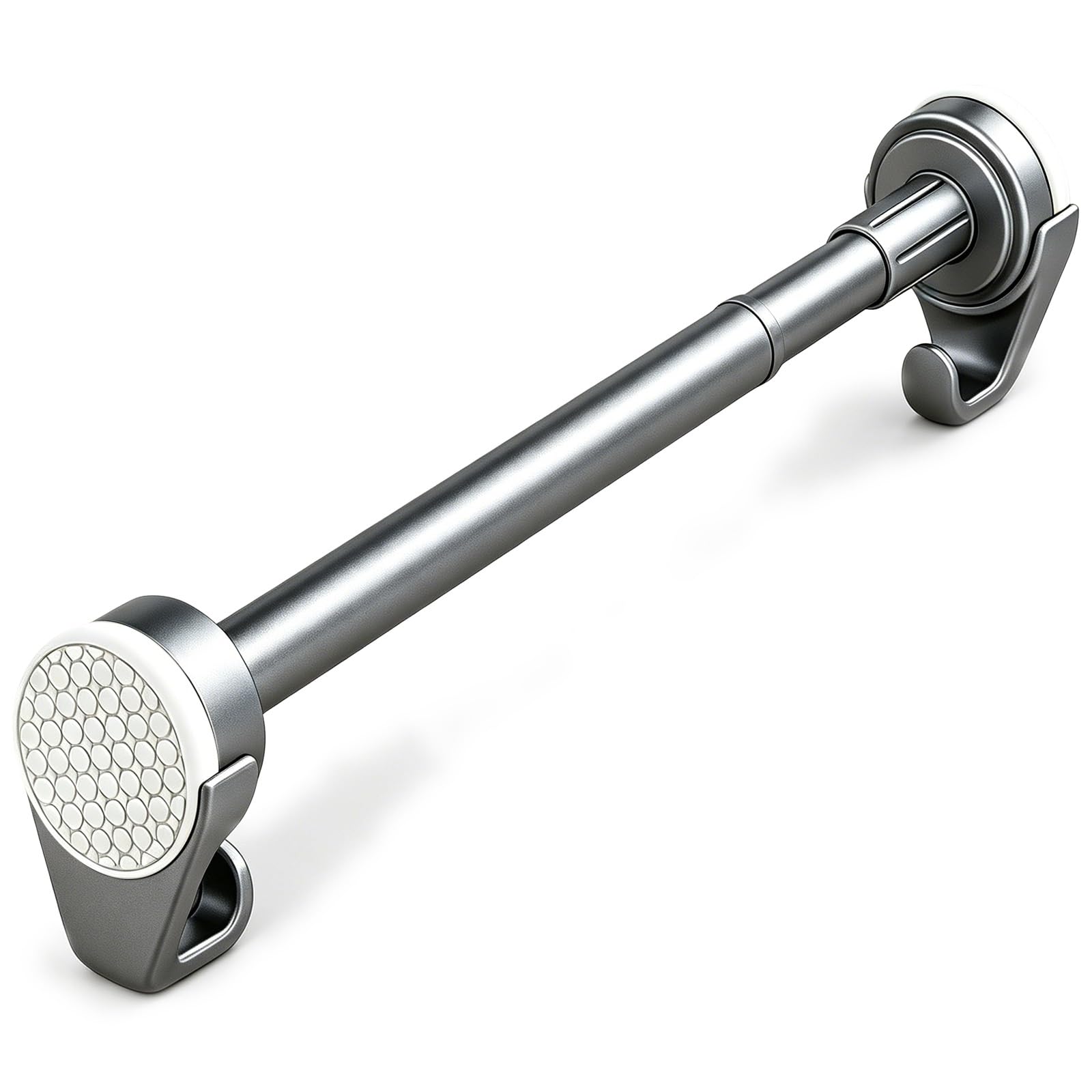 Gardinenstange Ohne Bohren aus Edelstahl, Bohrfrei, Robust und Verstellbar, Spannstange für Kleiderschränke, Garderobenständer, Badezimmer und Raumteiler(Gray,110-190cm/43-75in)