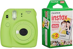 Fujifilm Instax Mini 9 Instant Camera - Lime Green with Twin Film Pack