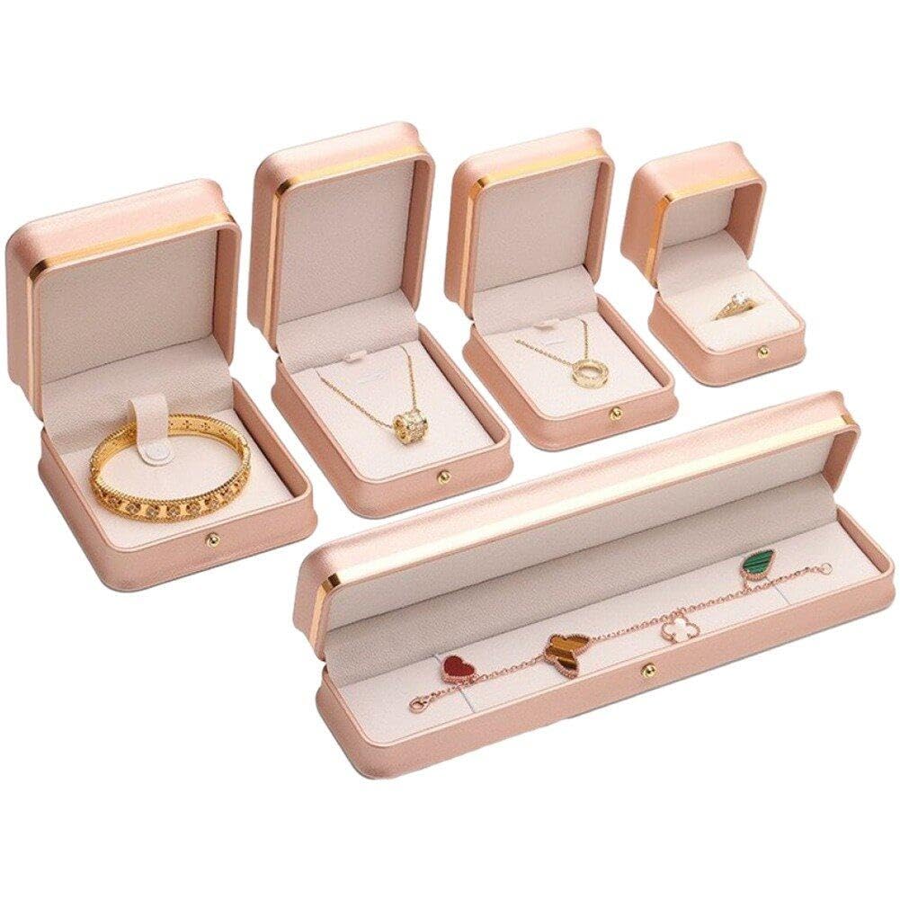 Boîtes cadeau pour emballage de bijoux, bagues et pendentifs avec intérieur coton
