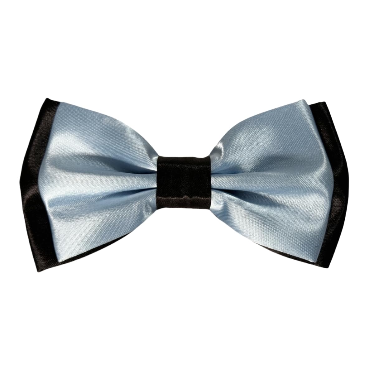 Yanjay Store Men Satin Pre-Tied Bowtie, Adjustable Bow Tie for Wedding Parties (Light Blue)