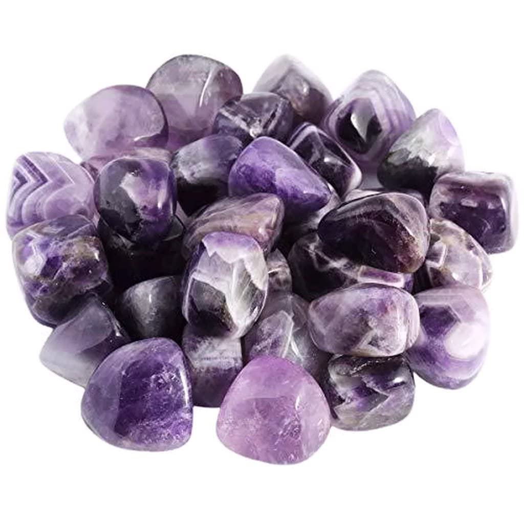Amethyst Agate Tumble/Pebbles Stone. for Reiki, Crystal, Vastu, Fang Shui Aura, Home Decor, Office Decor, Gifting, Good Luck, showpiece etc. (Amethyst, 400 gm)-image-43