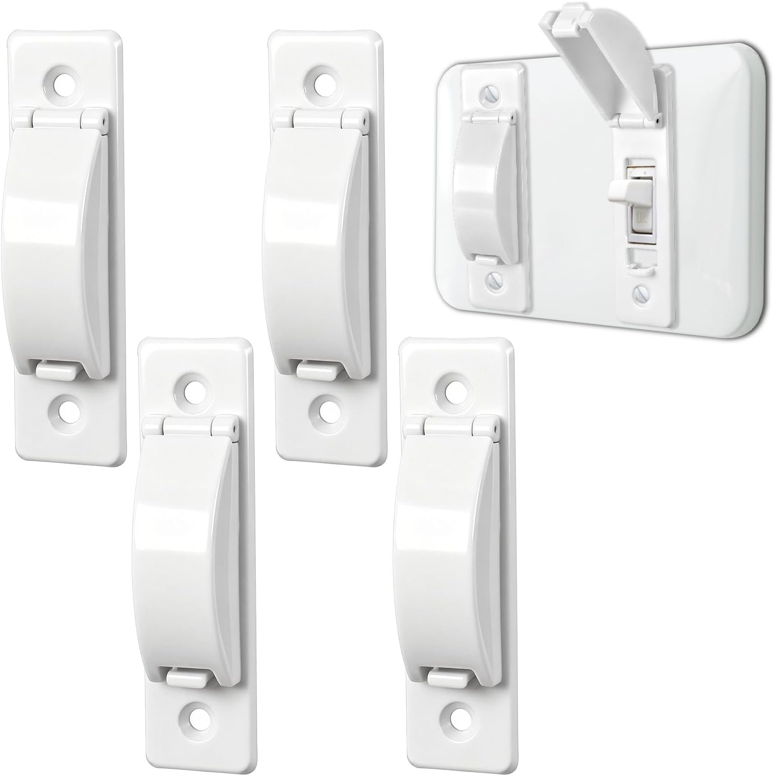 4 Pack Light Switch Guard Cover Wall Switch Guards ChildProof Wall Switches Guard Keeps Plate Covers for Toggle Style Protect Your Lights from Being Accidentally Turned On or Off