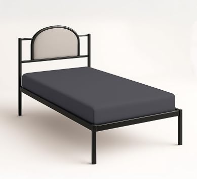 SGI Bedding RV Bunk Cot Bed 24"x72" Fitted Sheet Only -Cotton Narrow Bed Sheets, 14 Inch Deep Pocket, Soft & Durable for Truck Sleeper, Daycare Cot, and RV Bunk Beds - Dark Grey