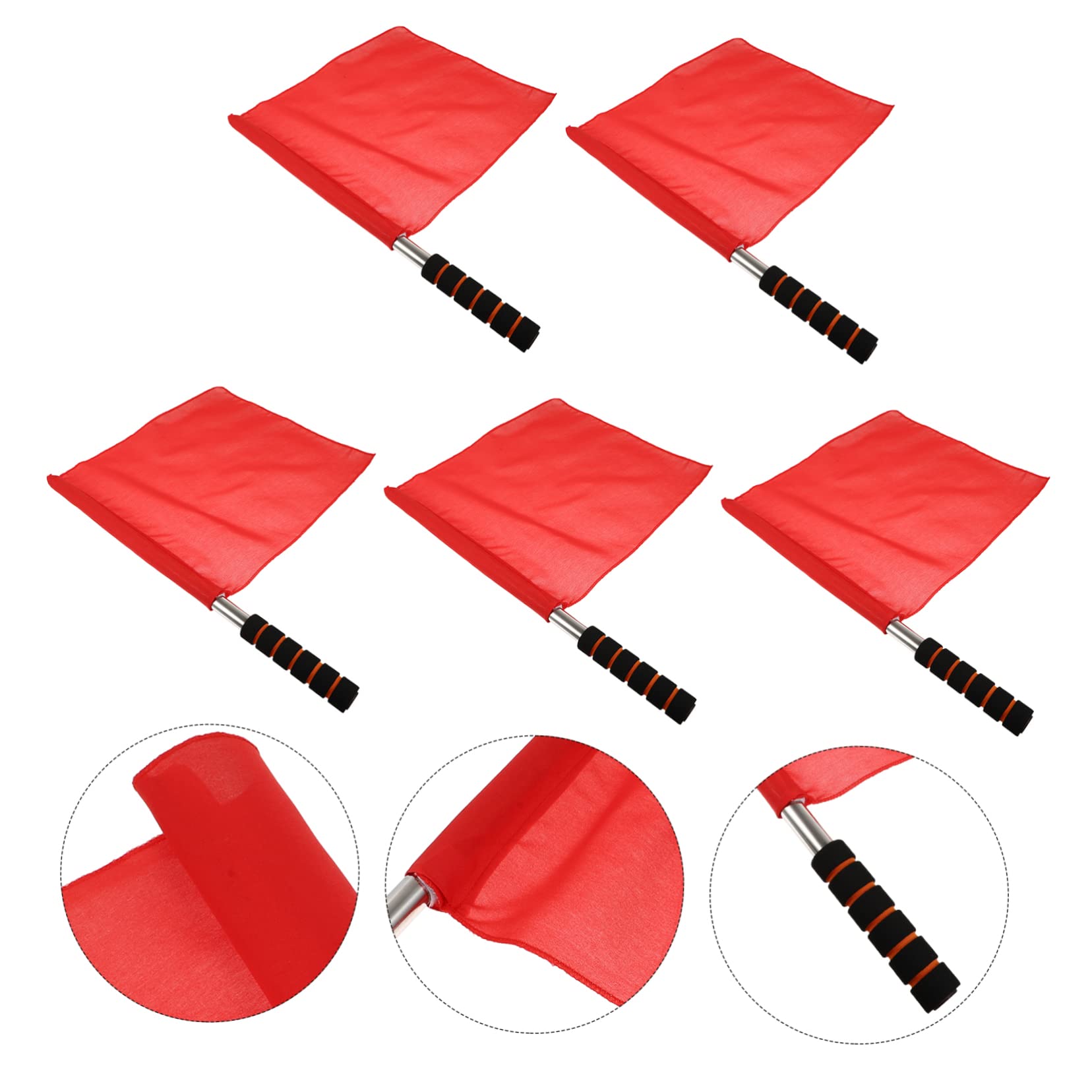 GOOHOCHY Traffic Warning Flag 5pcs Polyester Signal Flags Perfect for Festivals