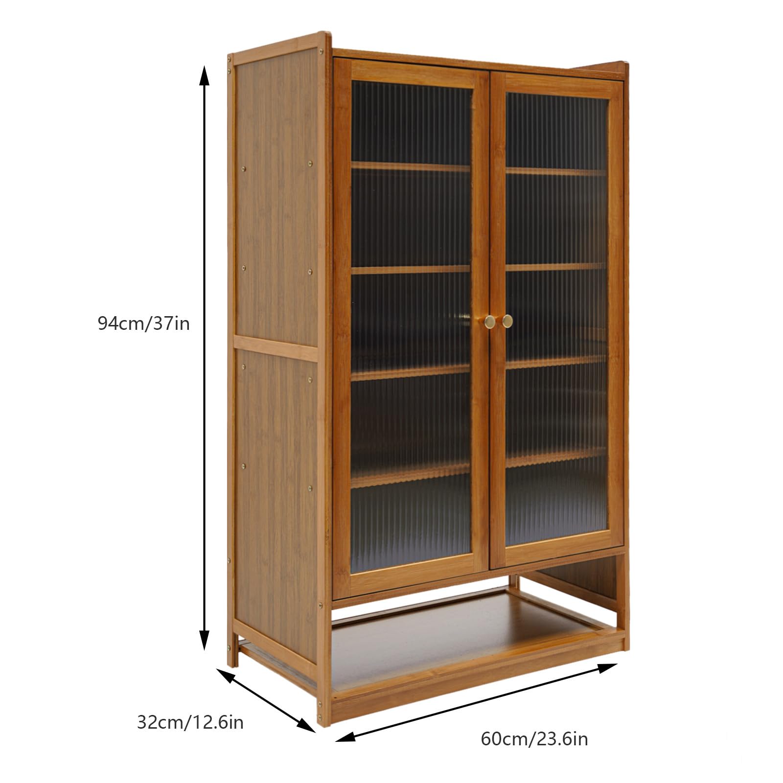 Scarpiera in bambù a 7 Ripiani con Porta in Acrilico, Organizer per Libri, scaffale per Scarpe da Ginnastica per Ingresso (Color tè)