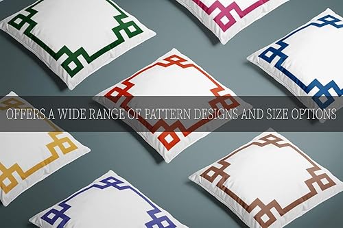 Miniatura 7 de Funda de almohada cuadrada de llave griega blanca bonita bonita y bonita con cremallera en un lado impreso de 18 x 18 pulgadas