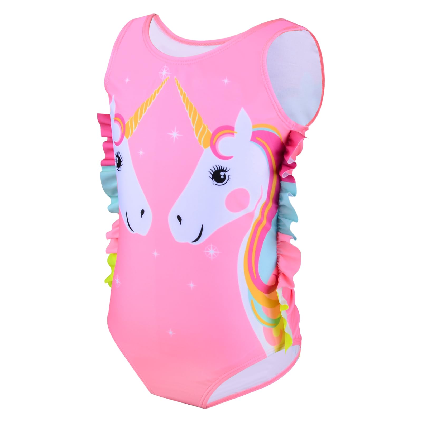 BIQIQI Traje de Baño para Niñas Traje de Baño de Una Pieza Traje de Baño de Playa de Unicornio Bañador Niña Ligero y de Secado Rápido Bañadores para Niñas Pequeñas 8 9 años