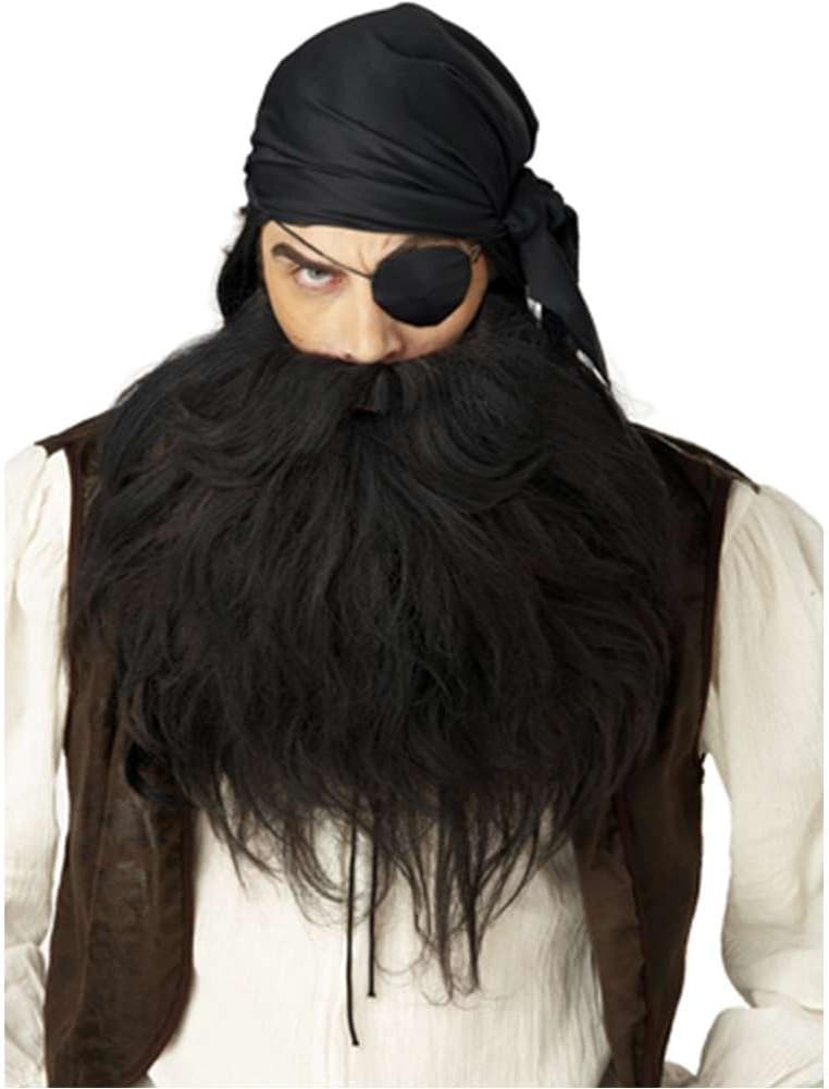 Black Pirate Beard and Moustache