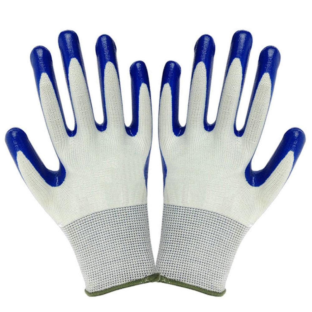 Guantes de jardinería, 10 pares de guantes protectores jardinería for exteriores, resistentes al agua, duraderos, a espinas