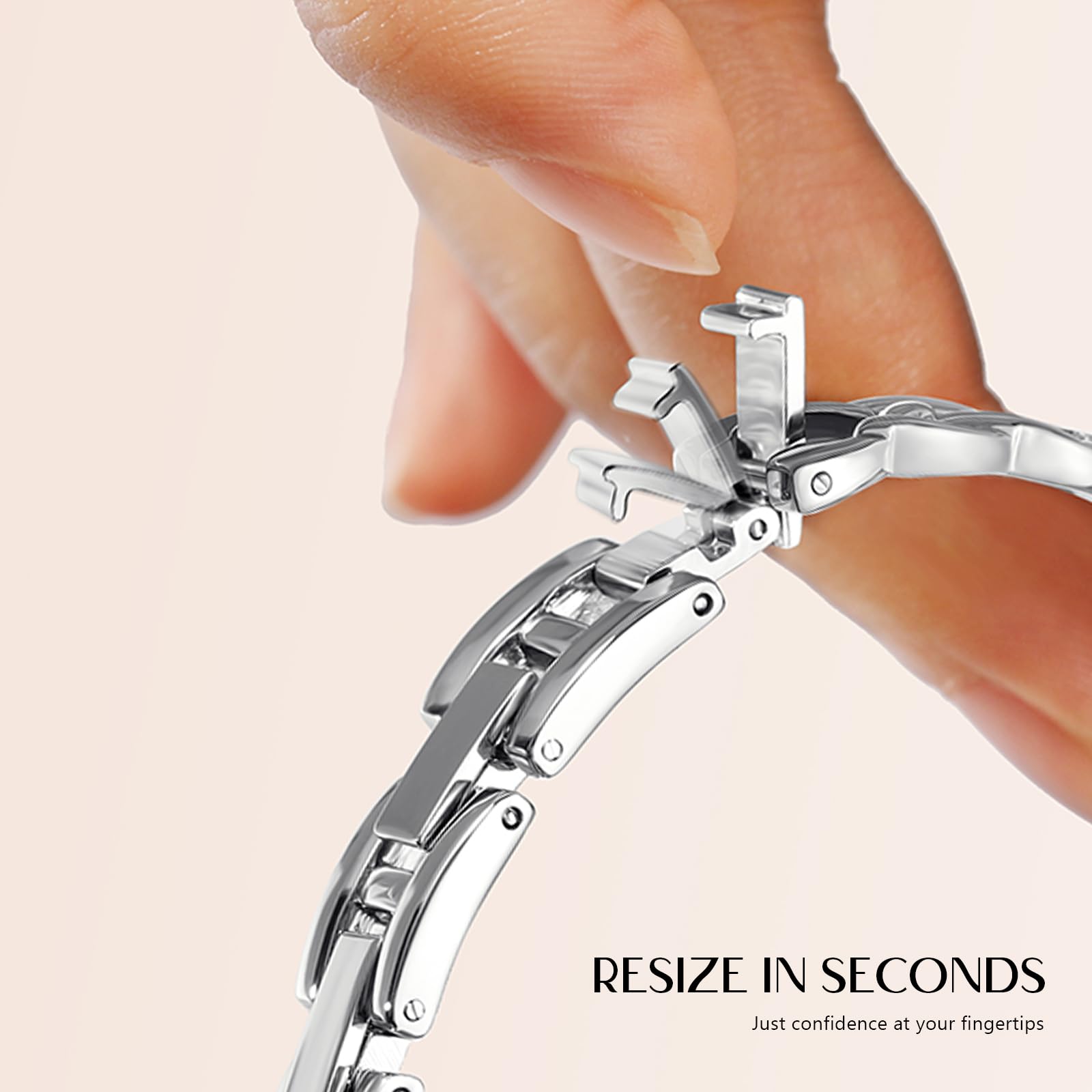 Silm Bracelet Compatible with Apple Watch Bands 38/40/41/42/44/45/46/49mm for Women, Celtic Thin Dressy Stainless Steel Metal Designer Fancy Strap for iWatch Series 11 10 9 8 7 6 5 4 3 SE Ultra — view 6