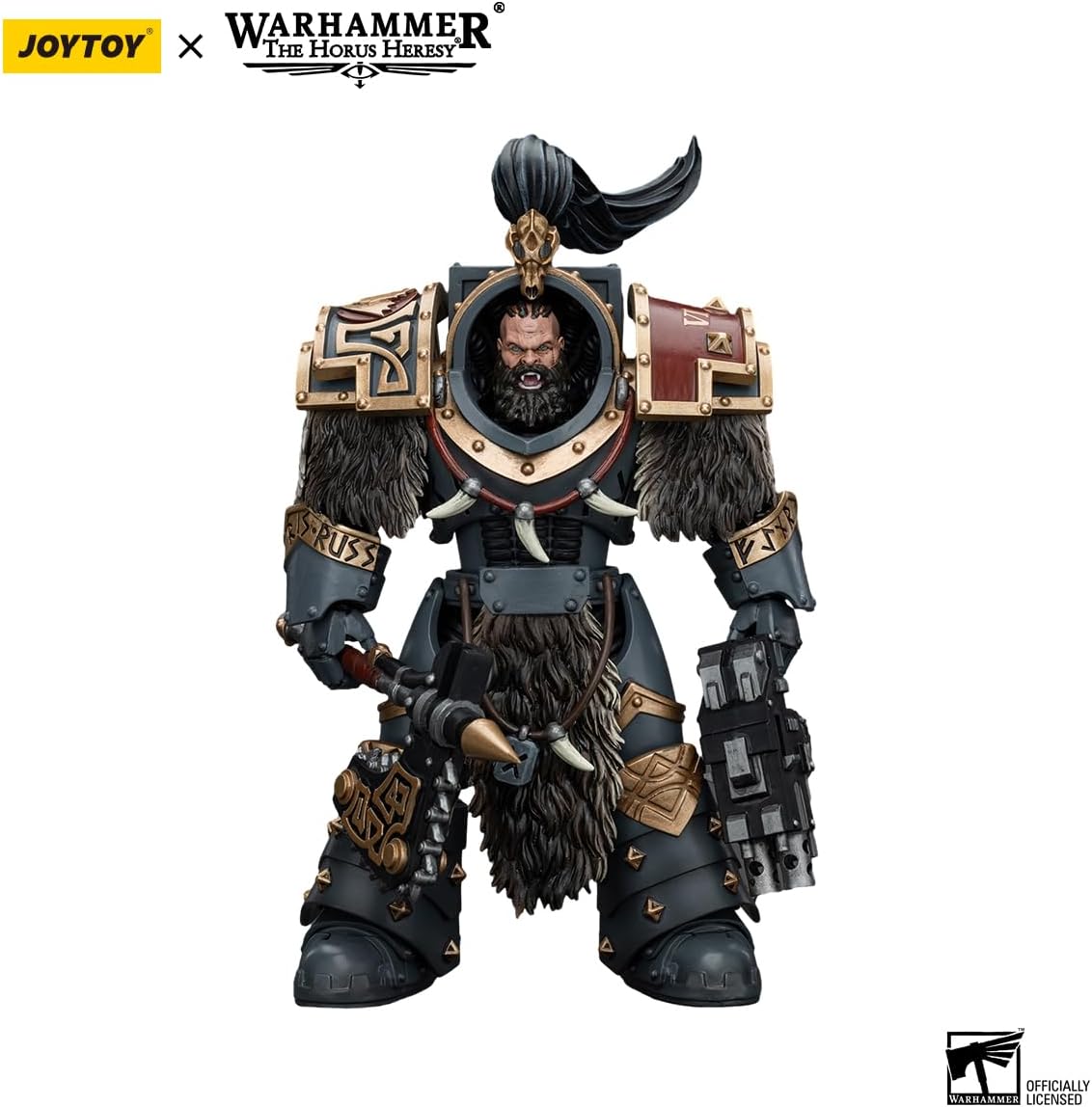 JOYTOY Warhammer 40K Space Wolves Varagyr Wolf Guard Squad Varagyr Thegn 1:18 Scale Action Figure Mecha Joy Toy Collection Model 5.35 inch