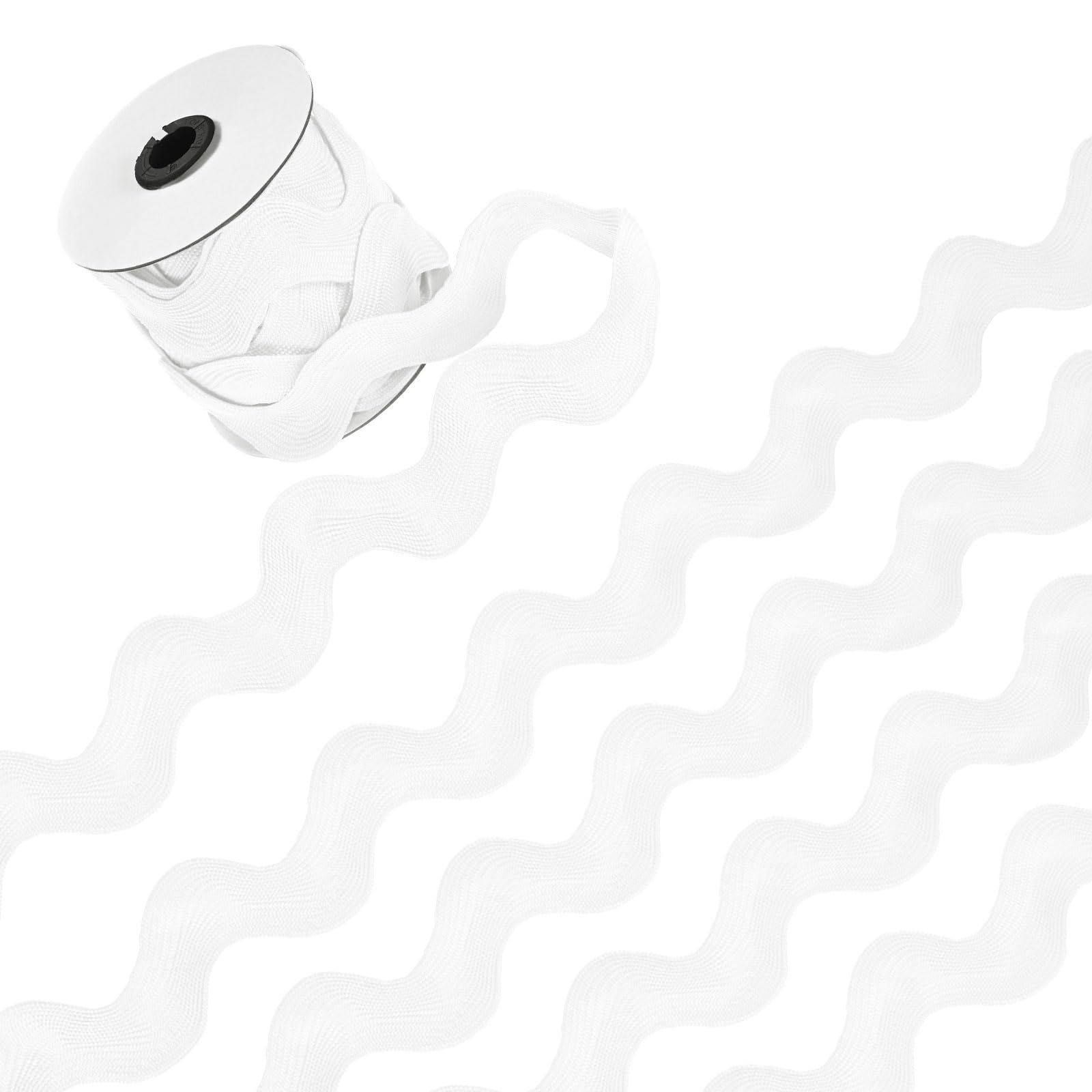 Ruban de bordure en polyester Ric Rac blanc pour éviter l'effilochage de vos tissus coupés